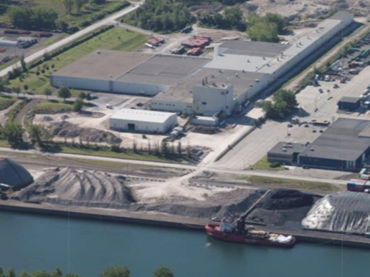 Aerial view of Montreal gypsum plant