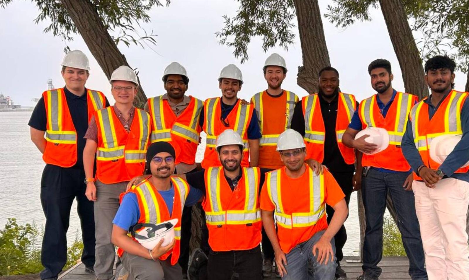 A photo featuring team members with Manufacturing and Operation Jobs in Buffalo, NY at a Saint-Gobain facility.